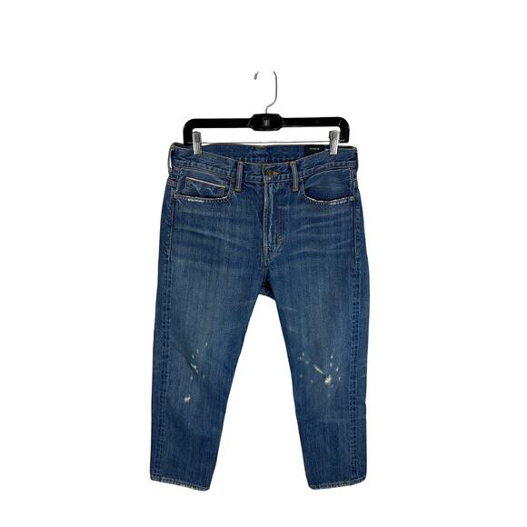 Vince Union Slouch Distressed Jeans In Heritage Size 27 Japanese Selvedge Denim - Picture 2 of 16